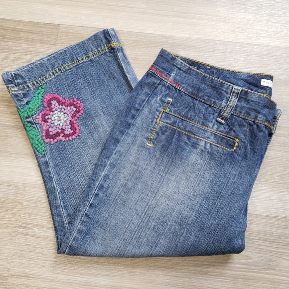 Tommy Hilfiger Vintage Embroidered Denim Capri - Picture 9 of 15